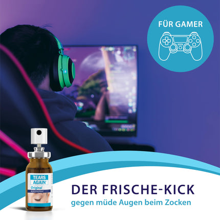 TEARS AGAIN Original Eye Spray for dry eyes 10ml - also suitable for children - Helps with tired, burning, and irritated eyes - Preservative-free - with liposomes