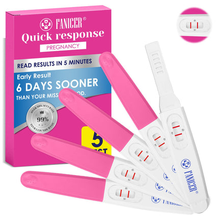 5 Pack Pregnancy Test, Pregnancy Detection Precise and Fast Results, HCG Detection, Early Pregnancy Test Fast Detection Sensitive Pregnancy Test