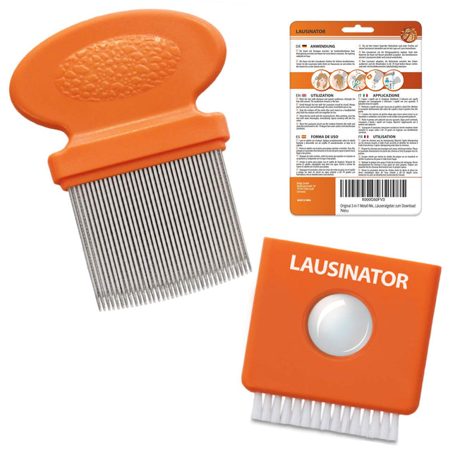 Original 3-in-1 metal human lice comb Lausinator nit comb extra fine – children and adults
