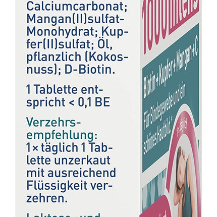 tetesept Collagen 1000 Intens – 1 x 30 tablets – Dietary supplement with collagen, vitamin C, biotin, copper &amp; manganese – For connective tissue and a beautiful complexion