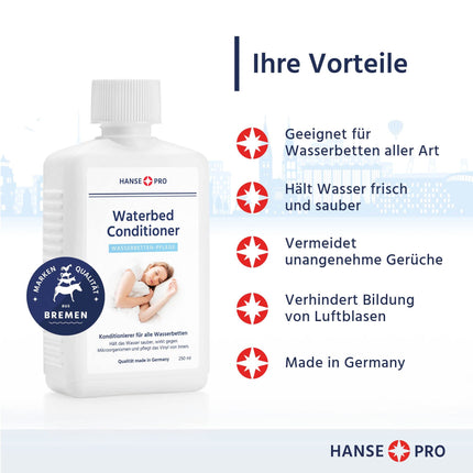 Hanse Pro fragrance and care set for waterbeds, 2 x conditioners (250 ml each) &amp; 1 x STRICKER waterbed fragrance Adora Lavender (500 ml) | Conditioner | Waterbed | Care | Protection | Cleaning