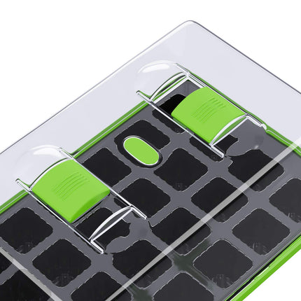 WELLGRO Grow Tray - Indoor Greenhouse with Ventilated Cover and Plant Labels - 1, 2, or 4 Pieces - 38 x 24 x 19 cm, Quantity: 1 Piece