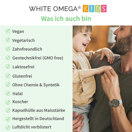 Algae Oil Capsules for Children – Vegan Omega-3 – Carrageenan-Free – 330 mg DHA from Algae – 90 Mini Capsules (1 Month)