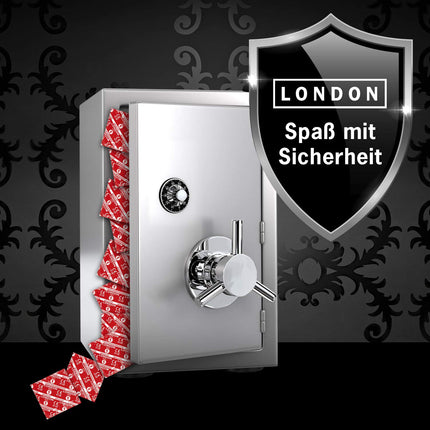 London Red Condoms – Red condoms with strawberry flavor &amp; lubricated with silicone gel – 100-pack (1 x 100 pieces)