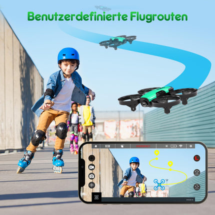 Loolinn | Drone with Camera as a Gift for Kids - Mini Drone Remote Controlled with Video &amp; Photos/Adjustable Camera/Two Batteries/C0 Certified (Gift for Boys and Girls)