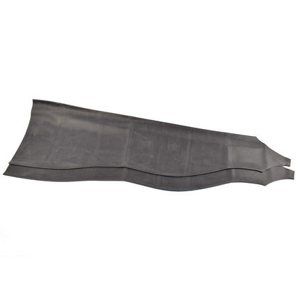 Rubberfashion latex stockings long open toe - overknee thigh stockings - socks for women and men black 0.4mm XL/shoe size: 45-47