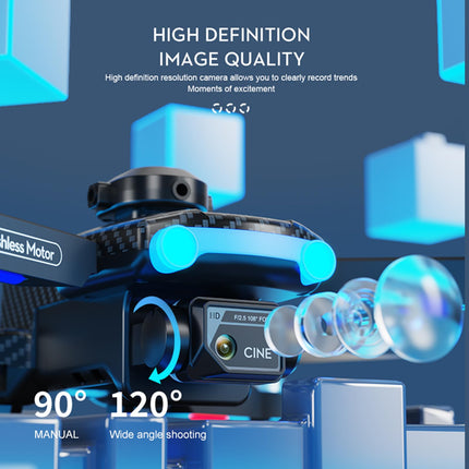 Drone with 8K Camera XT204 Dual 2.4G Brushless Gesture Photography, 6-Axis Gyro, Optical Flow Positioning, 360° Obstacle Detection, Foldable Gift for Adults Children 3 Batteries