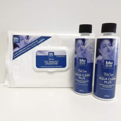 BluTimes Waterbed Conditioner - Aqua Clean Plus (2-pack) with Vinyl Cleaning Wipes