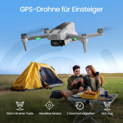 Holy Stone HS440G Drone with 4K Camera for Adults, 23 Min Long Flight Time, Brushless Motor, GPS Follow Me, Auto Return, 5G FPV Transmission, Foldable Camera Drone Under 249 g for Beginners, C0