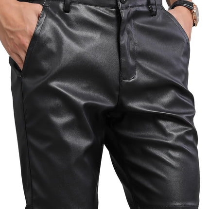 Leather Shorts Men's Shorts Men's Faux Leather Glittering Faux Leather Leather Shorts Leggings Costume Underwear Wetlook Patent Pants