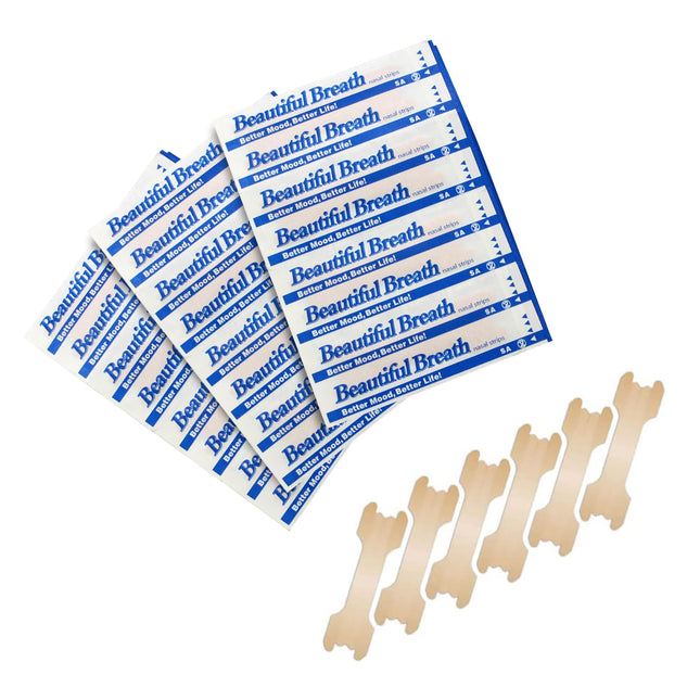 MYMULIKE nasal plasters 200 pieces, against snoring, nasal strips size l (66 x 19 mm) for sports, nasal strips