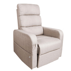 PEPE Mobility - Electric TV chair with stand-up aid, linen fabric, senior chair with motor, TV chair, beige