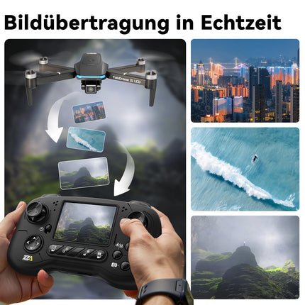 Toladrone Drone with Camera LCD Screen Digital Image Transmission Remote Control FPV Drone with Brushless Motor for Adults TD31LCD RC Drones for Beginners