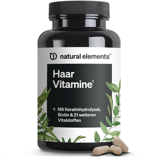 Hair Vitamins – 180 Capsules – Highly dosed with keratin hydrolysate, biotin, selenium, zinc, millet extract, B vitamins &amp; more – for hair, skin &amp; nails* – Produced in Germany &amp; laboratory tested