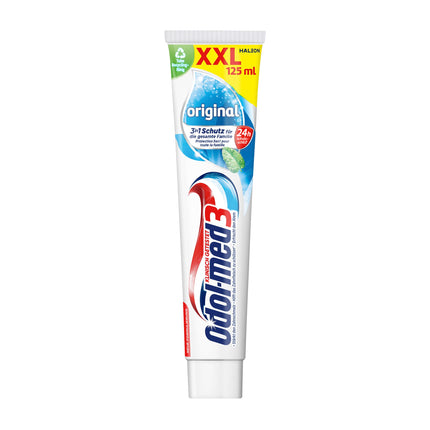 Odol-med 3 Toothpaste, Original, with 3-in-1 protection for strong teeth, healthy gums** and fresh breath, 125 ml toothpaste