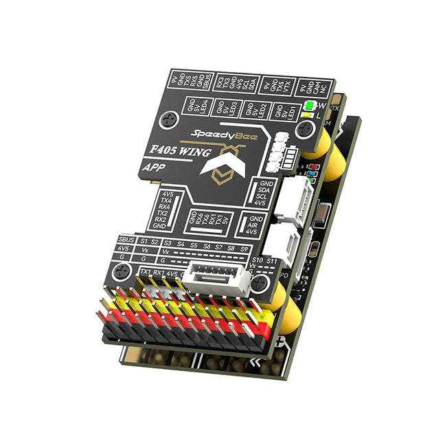 Speedybee F405 Fixed-Wing Flight Controller: Support INAV Ardupilot APP Wireless Configuration, 11 PWM Solderless Multilayer FC PDB Board for RC FPV Airplane VTOL Fixed-wing Tiltrotor Drone