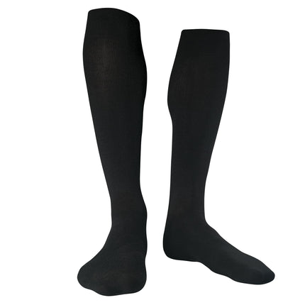 Medical compression stockings for women and men made from 60% organic cotton (black, M (38-40))