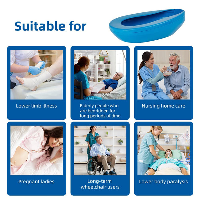 Bedpans for elderly women and men: 30-pack disposable bedpan liners and absorbent pads in a set – Bedpans for elderly men and women