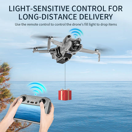 LICHIFIT Drone Airdrop System with 1/4 Screw Adapter for DJI Mini 4 Pro Photosensitive Thrower Transport Delivery Payload Release Drop Device