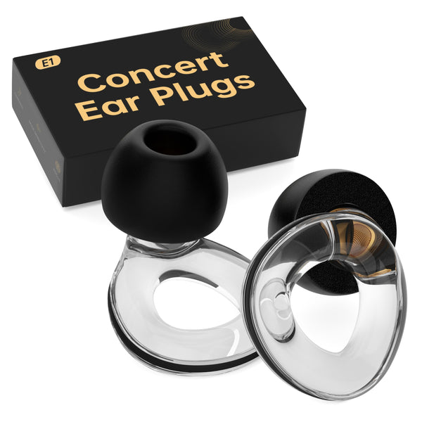 syndesmos earplugs, hearing protection for concerts and festivals, silicone earplugs for musicians, live events, sports, DJs, work, SNR 24 dB noise reduction Hi-Fi earplugs