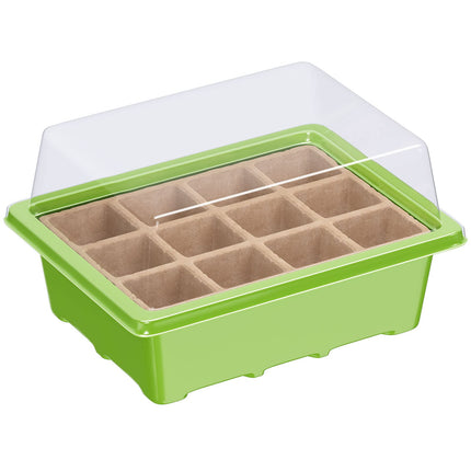 WELLGRO Mini Greenhouse including 6 plant labels - for up to 12 plants - approx. 19x14.5x11cm per indoor greenhouse, plastic/cellulose - quantity selectable, quantity: 3 pieces