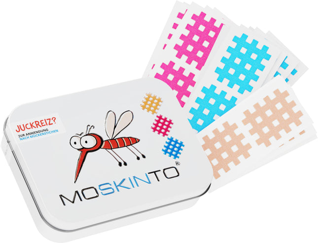 Moskinto 42 Mosquito Plasters, Mosquito Bite, Mosquitoes, Alternative to Heat Pen, for Children and Adults, Mosquitoes, Bite Healer, Itching, Family Box