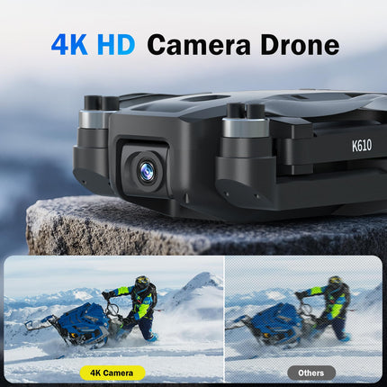 K610 GPS Drone with 4K Camera for Adults S0NY IMX SENS Camera SD Card, AI Drone Auto Return Home, under 249g, RC Quadcopter GPS Drones for Beginners 5G FPV Transmission Drone Follow me