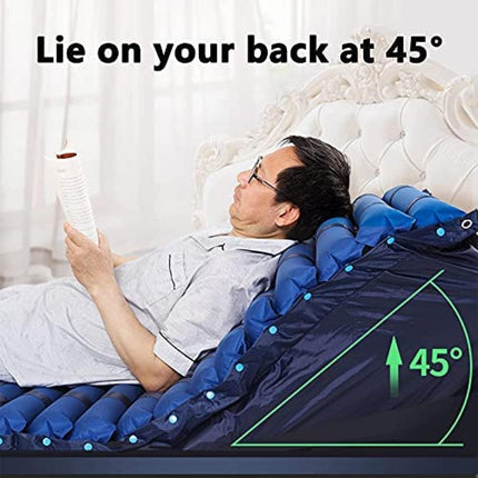 Anti-decubitus air mattress alternating pressure mattress, PVC air mattress for home use with air pump, leg bending function E