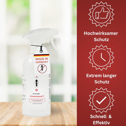 BIODELTA Ant Spray - Anti-ant agent for combating ants in the home and garden - combats ants - against all types of ants - long-lasting effect, odorless and stain-free (500 ml)