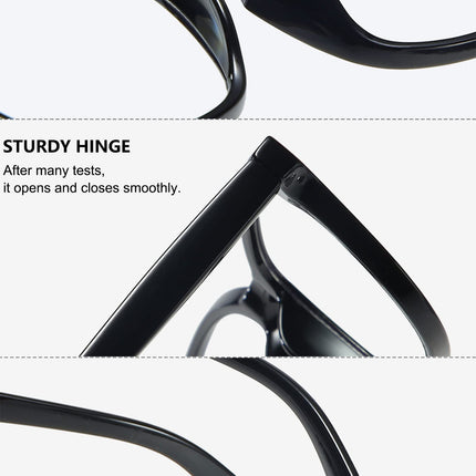 MAGIMODAC blue light filter reading glasses large women men computer glasses reading glasses visual aid glasses computer reading glasses with/without prescription (transparent, 0.00)