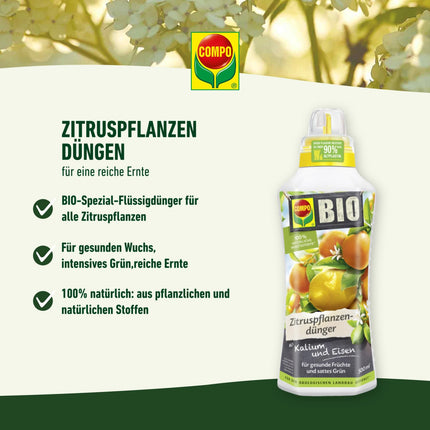 COMPO fertilizer for citrus plants, organic citrus fertilizer, COMPO ORGANIC citrus plant fertilizer, 500 ml