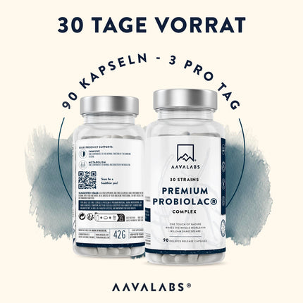 Premium Cultures Complex Intestinal Flora 120 billion CFU, 30 strains of intestinal bacteria probiotics: Lactobacillus Gasseri, Lactobacillus Reuteri, Lactobacillus Rhamnosus + Zinc - 90 tablets