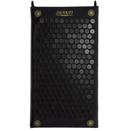 ShaktiMat [The Original since 2007] Acupressure Mat for Relaxation for Back, Neck, and Feet, Ethically Handcrafted, GOTS-Certified Organic Cotton, Black
