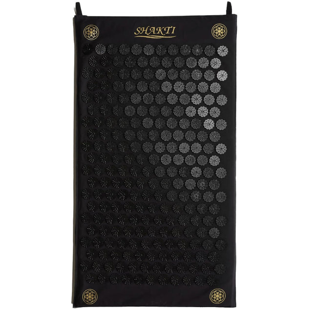 ShaktiMat [The Original since 2007] Acupressure Mat for Relaxation for Back, Neck, and Feet, Ethically Handcrafted, GOTS-Certified Organic Cotton, Black
