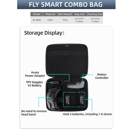 Honbobo Carrying Case/Storage Bag Compatible with DJI Avata, AVATA Drone Bag Goggles 2 Bag FPV Goggles V2 Bag Motion Controller Bag (for DJI Pro-View Combo)