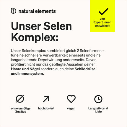 Selenium Complex – 365 tablets with 200µg each – Complex of sodium selenite and selenomethionine – vegan, high-dose, without unnecessary additives – produced in Germany and laboratory-tested