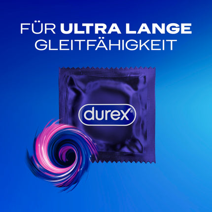 Durex Perfect Glide Condoms – With plenty of silicone lubricant for extra long-lasting lubrication and a secure feeling – 10-pack (1 x 10 pieces)
