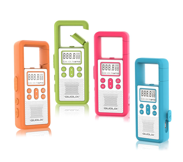 Walkie Talkie Rechargeable Set of 4, Long Range PMR Walkie Talkie, FM Radio with SOS Alarm &amp; LED Flashlight, Walkie Talkies for Adults with VOX, Suitable for Outdoor Adventures, Cycling, Travel