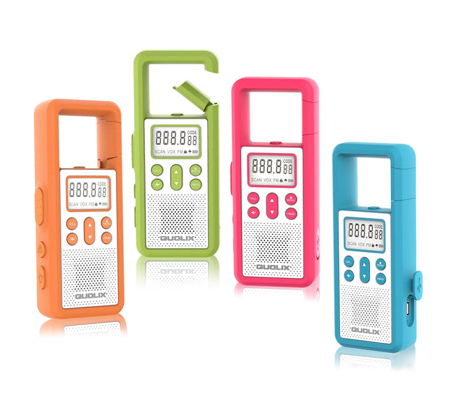 Walkie Talkie Rechargeable Set of 4, Long Range PMR Walkie Talkie, FM Radio with SOS Alarm &amp; LED Flashlight, Walkie Talkies for Adults with VOX, Suitable for Outdoor Adventures, Cycling, Travel