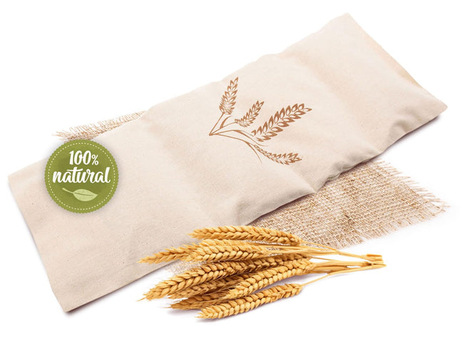 ZOLLNER grain pillow large - microwave-safe heat pad - against tension in the neck and shoulders or colic - natural wheat grains - removable, washable cover - 20 x 53 cm