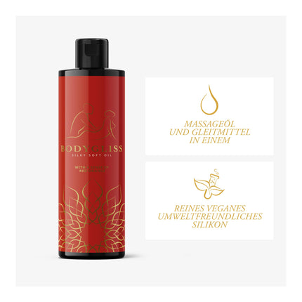 BodyGliss - 2-in-1 massage oil and silicone-based lubricant - 150 ml (Blood Orange)
