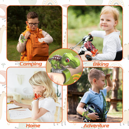 Shinybox Dinosaur Walkie Talkie for Kids, 2 Pack USB Rechargeable Outdoor Toy Walkie Talkie for Adventure, Camping, Dinosaur Toy, Gift for Boys and Girls Ages 3 and Up