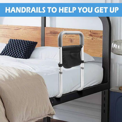 YedZen Bed Grab Rail, Height Adjustable Bed Railing with Storage Bag and Non-Slip Grab Bar, Bed Rail for Elderly People for Safety Seniors