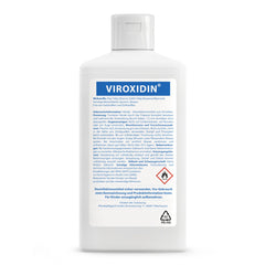 Viroxidin Hand Disinfectant - 500ml Eurodispenser Bottle - Virucidal - Kills 99% of bacteria - 83% Alcohol (Ethanol) - Rub-in Hand Disinfectant Against Bacteria, Viruses &amp; Fungi - 500ml (430g)