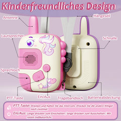 2PCS Walkie Talkies Children, Unicorn Gifts for Girls Toys from 3 4 5 6 Years Gifts Girls Outdoor Games for Children Walkie Talkie Children's Toys Christmas Gift Ideas Unicorn Toys