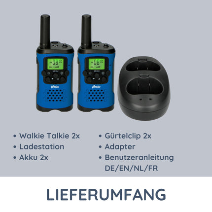 Alecto FR175BW - Walkie Talkies for children and adults - 2 radios with a range of 7 km - Blue