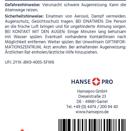 HANSE PRO Citric Acid, 1 x 1000 g I Powder I Natural household remedy I High-quality food grade I Descaler I Preservative