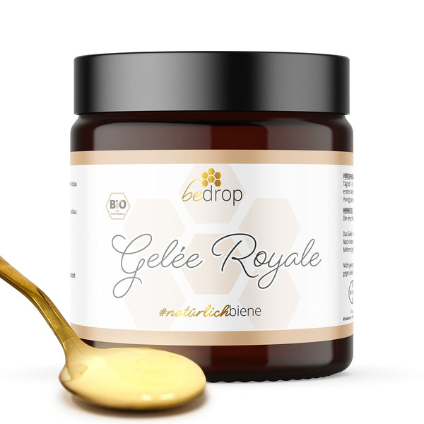 bedrop Organic Royal Jelly fresh &amp; pure 100g in organic quality | 10-HDA content >1.7% - 100% natural bee milk - Fresh royal jelly from the beekeeper