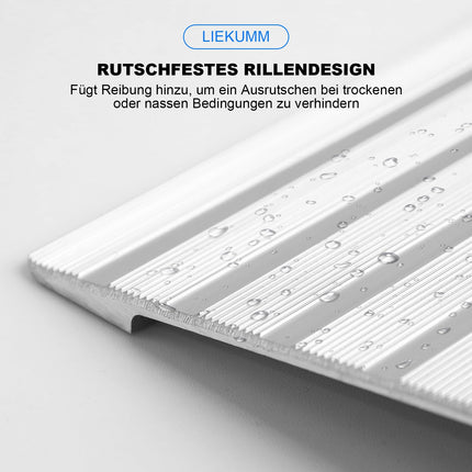 LIEKUMM door threshold ramp 7.5 cm high, 360 kg load capacity aluminum wheelchair ramp with adjustable height, non-slip curb ramp for wheelchairs, electric wheelchairs, strollers