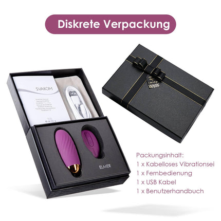 Deluxe vibrating egg with remote control, vibrating egg quiet and strong for her, G-spot clitoris stimulator, anal vibrator dildo with 26 vibration modes, sex toy for couples